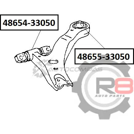 Сайлентблок переднего нижнего рычага (передний) R8 1441276837 AJLHS 9 R848654-33050 изображение 1