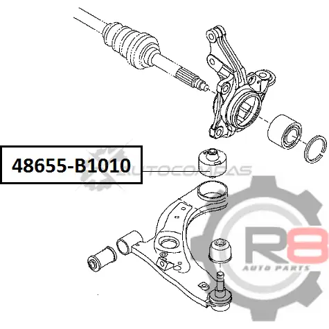 Сайлентблок переднего нижнего рычага (задний) R8 1441276880 R848655-B1010 1PU YP5 изображение 1