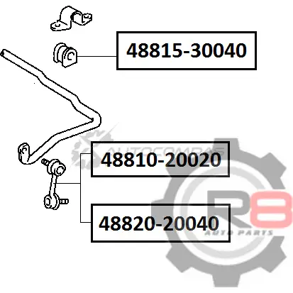 Тяга переднего стабилизатора (левая) R8 R848810-20020 5V0KS JJ 1441276899 изображение 1