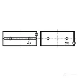 Коренные вкладыши коленвала, комплект KOLBENSCHMIDT 4028977060199 77127608 2957881 E E0IO