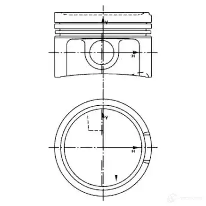 Поршень KOLBENSCHMIDT 6M0 Y7 2952841 4028977613432 40434600 изображение 0