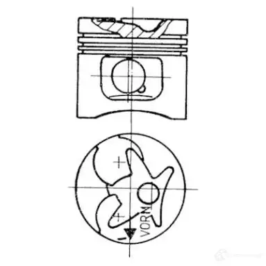 Поршень KOLBENSCHMIDT 94330610 4028977138478 2967882 CPQ8BK N