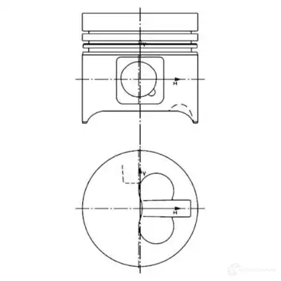 Поршень KOLBENSCHMIDT 4028977455575 2969148 5K58K R 99879601 изображение 0