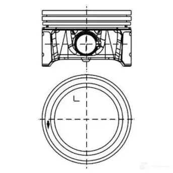 Поршень KOLBENSCHMIDT 99913600 4028977563164 2969163 F1K 6V изображение 0