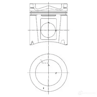 Поршень KOLBENSCHMIDT 97411700 4028977518621 X0 9HW 2968776 изображение 0