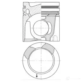 Поршень KOLBENSCHMIDT 2953055 41162600 7 YKAQLQ 4028977767944