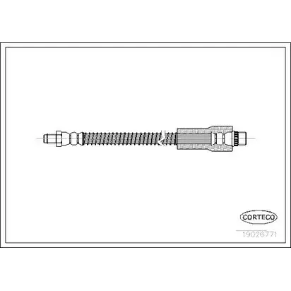 Тормозной шланг CORTECO J A008 19026771 1382819 3358960267719 изображение 0