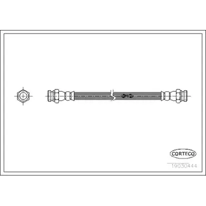 Тормозной шланг CORTECO 7 Z1W6 19030444 1383104 3358960084934 изображение 0