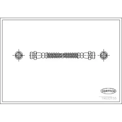 Тормозной шланг CORTECO RV KOZ 1383305 19032155 3358960089786 изображение 0