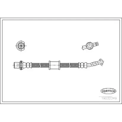 Тормозной шланг CORTECO 1383481 GQ035N 4 19032349 3358960091949 изображение 0