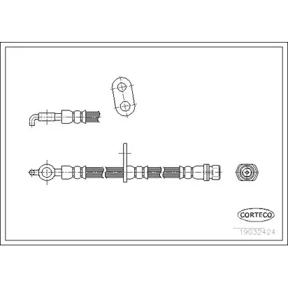 Тормозной шланг CORTECO 1383529 19032424 3358960092489 70 U5IF изображение 0