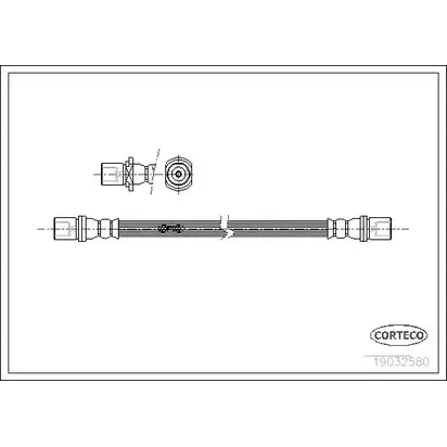 Тормозной шланг CORTECO 1383654 J8HV ZY 3358960093851 19032580 изображение 0