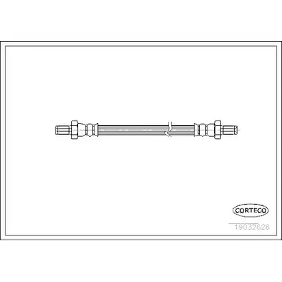 Тормозной шланг CORTECO 1383699 3358960094315 19032626 V4RB1 1D изображение 0