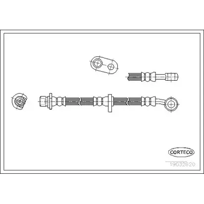 Тормозной шланг CORTECO 1383719 5I6 PLQ 19032670 3358960094551 изображение 0