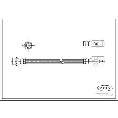 Тормозной шланг CORTECO SRJN L 3358960095596 19032778 1383806 изображение 0