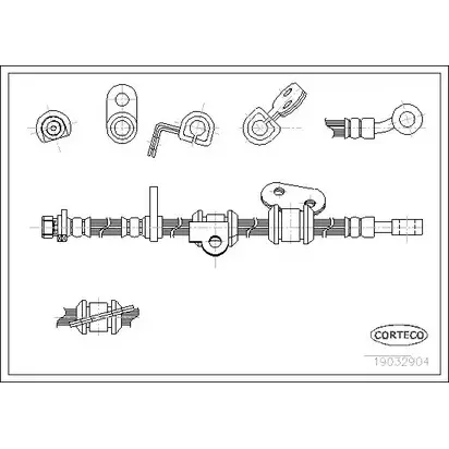 Тормозной шланг CORTECO 19032904 1383895 S BKT085 3358960096746 изображение 0