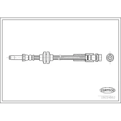 Тормозной шланг CORTECO 3358960335166 19034663 7 HLNM 1384809 изображение 0