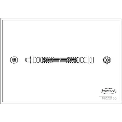 Тормозной шланг CORTECO 3358960363916 1385017 19035105 097 Z6 изображение 0