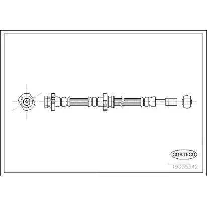 Тормозной шланг CORTECO 3358960476845 L I9KRSH 1385198 19035342 изображение 0