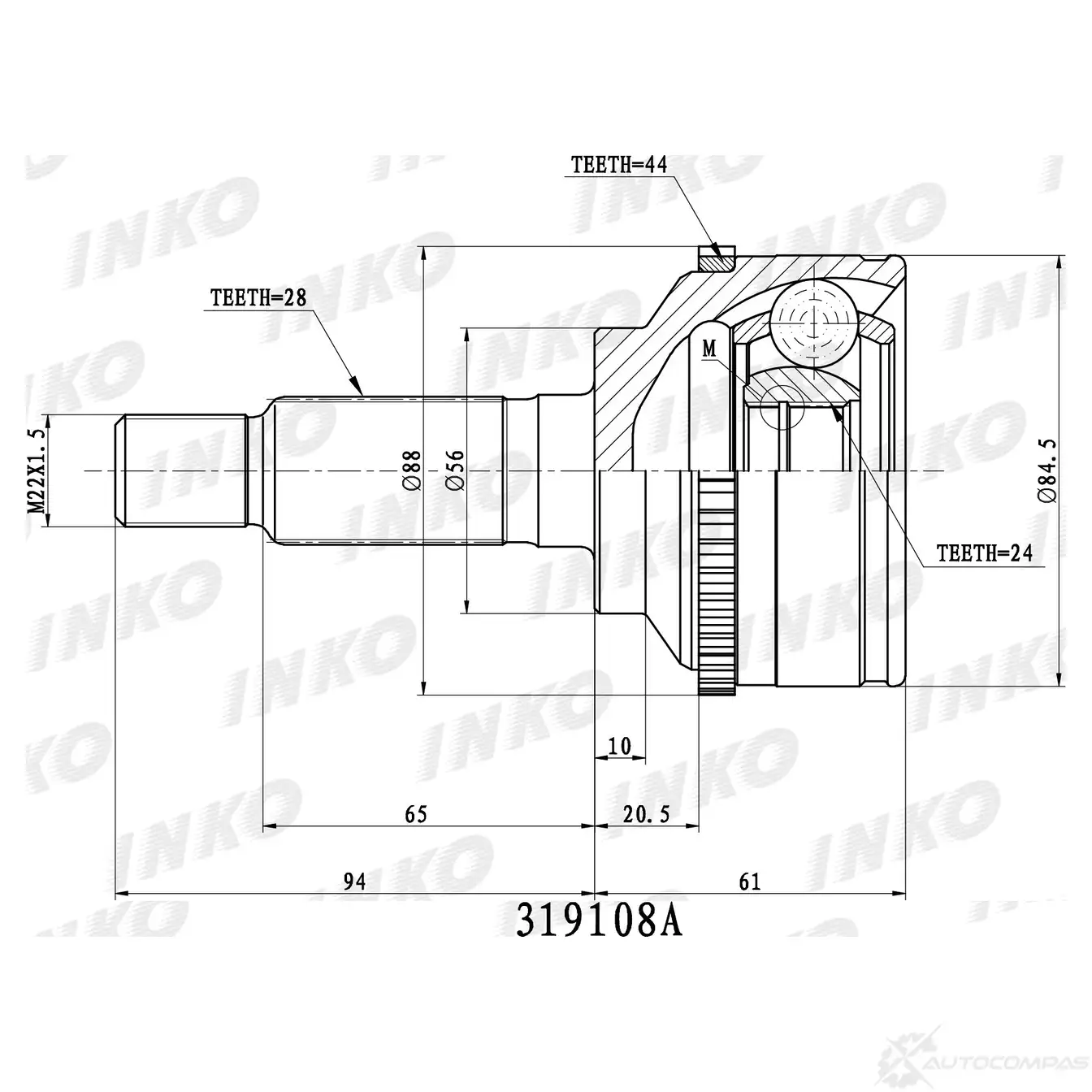 Шрус Inko внешний, арт. 319114. Шрус Inko внешний, арт. 329183. Шрус Inko внешний, арт. 329194. Шрус Inko внешний, арт. 319008.