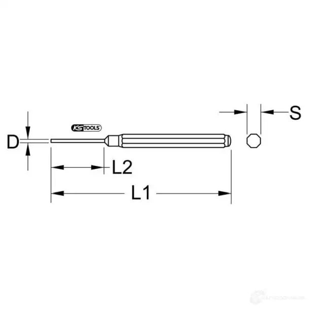 Пробойник, бородок KS TOOLS S 6ZEE 1560115 3311217 4042146081532 изображение 1