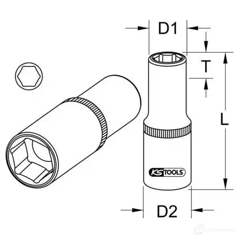 Разъем KS TOOLS P2I3 6NT 9181245 4042146073872 3321929 изображение 1