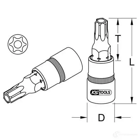 Разъем KS TOOLS 4042146084564 SQS8 GUK 9183947 3322748 - Изображение 1