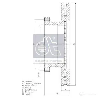 Тормозной диск DIESEL TECHNIC 4057795169203 362052 1TO K0I 2679882 изображение 1