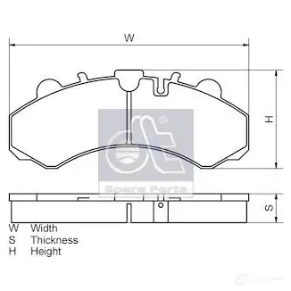 Тормозные колодки, комплект DIESEL TECHNIC 2673048 4057795031081 1293104 0RV5Z WM изображение 1