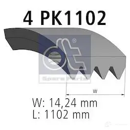 Приводной ремень, поликлиновой DIESEL TECHNIC 2693071 4047755731465 754804 TX6 TKUL изображение 2