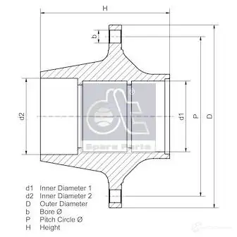 Ступица колеса DIESEL TECHNIC 2688344 HZ8H RW 530170 изображение 3