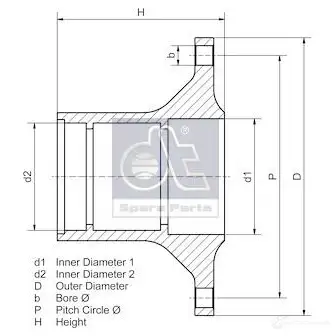 Ступица колеса DIESEL TECHNIC 117302 2669435 41 UEW изображение 3