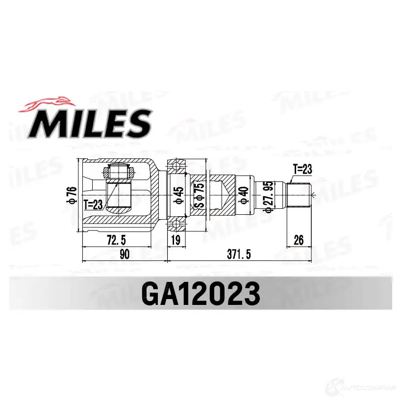 Пыльник шруса MILES GA12023 1436968277 F7Q1D C изображение 2