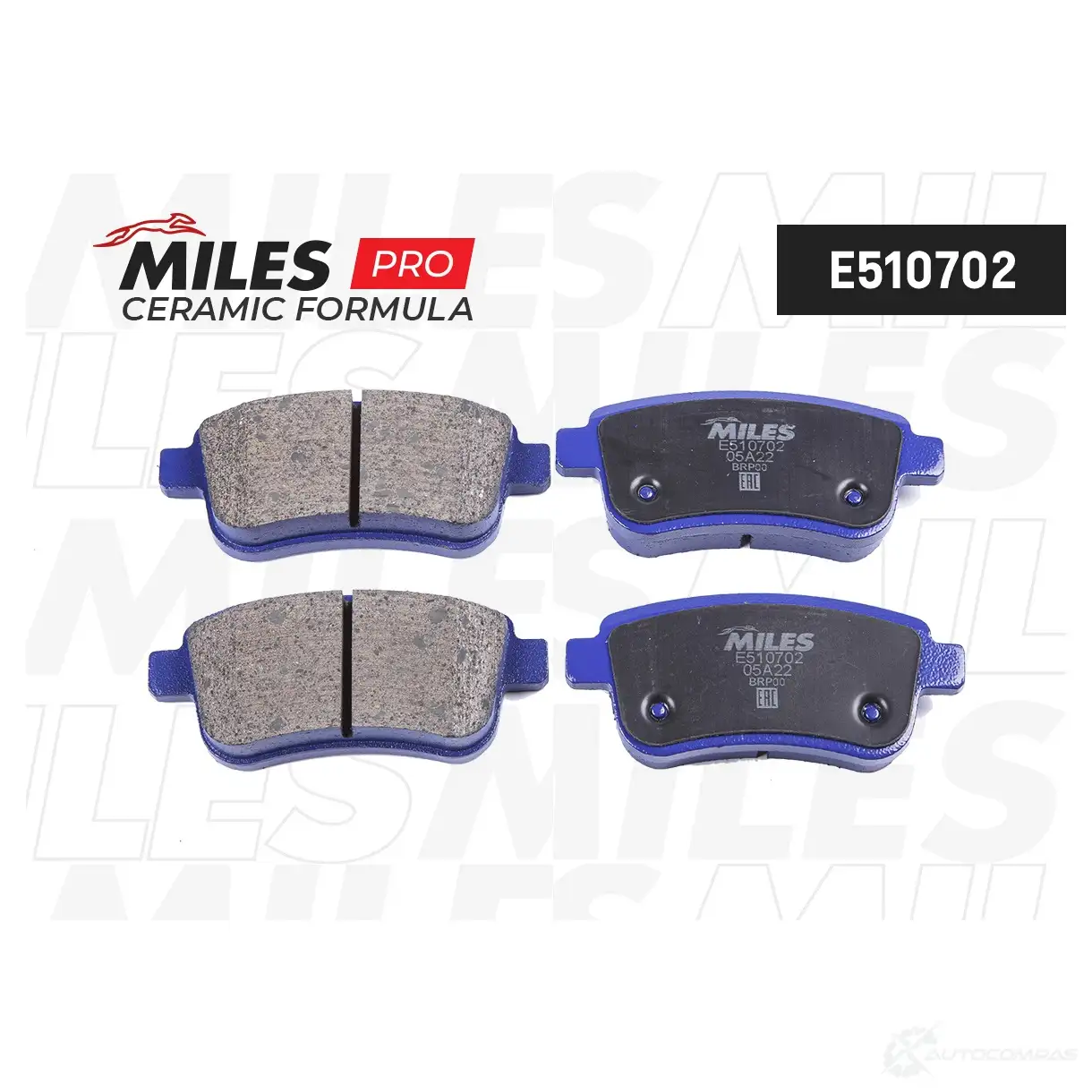 Тормозные колодки дисковые, комплект MILES 1438140692 2R 5SR E510702 - Изображение 1