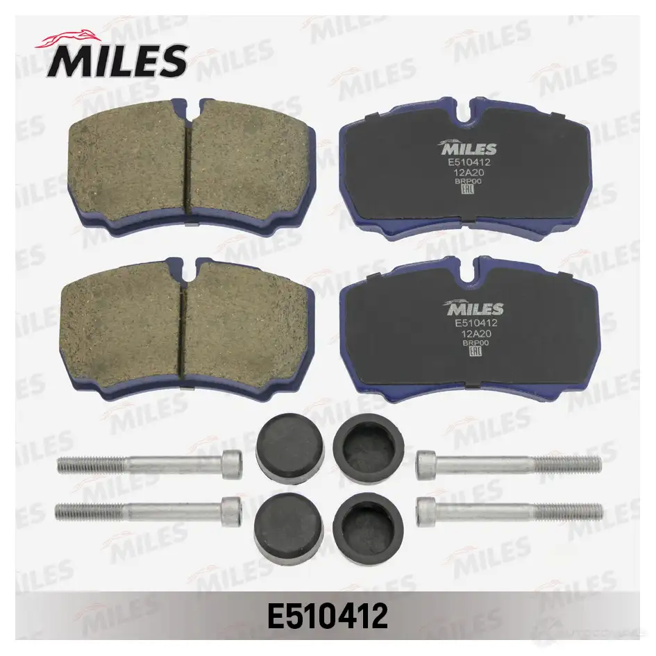 Тормозные колодки дисковые, комплект MILES 1436968164 E510412 1S2M OG - Изображение 1
