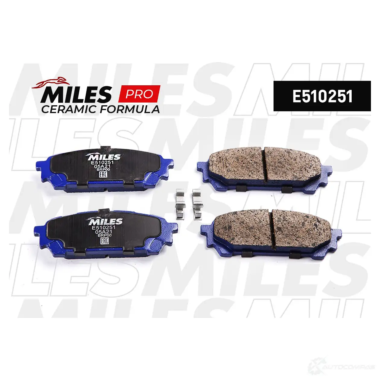 Тормозные колодки дисковые, комплект MILES PL UGZAC 1436968117 E510251 - Изображение 1