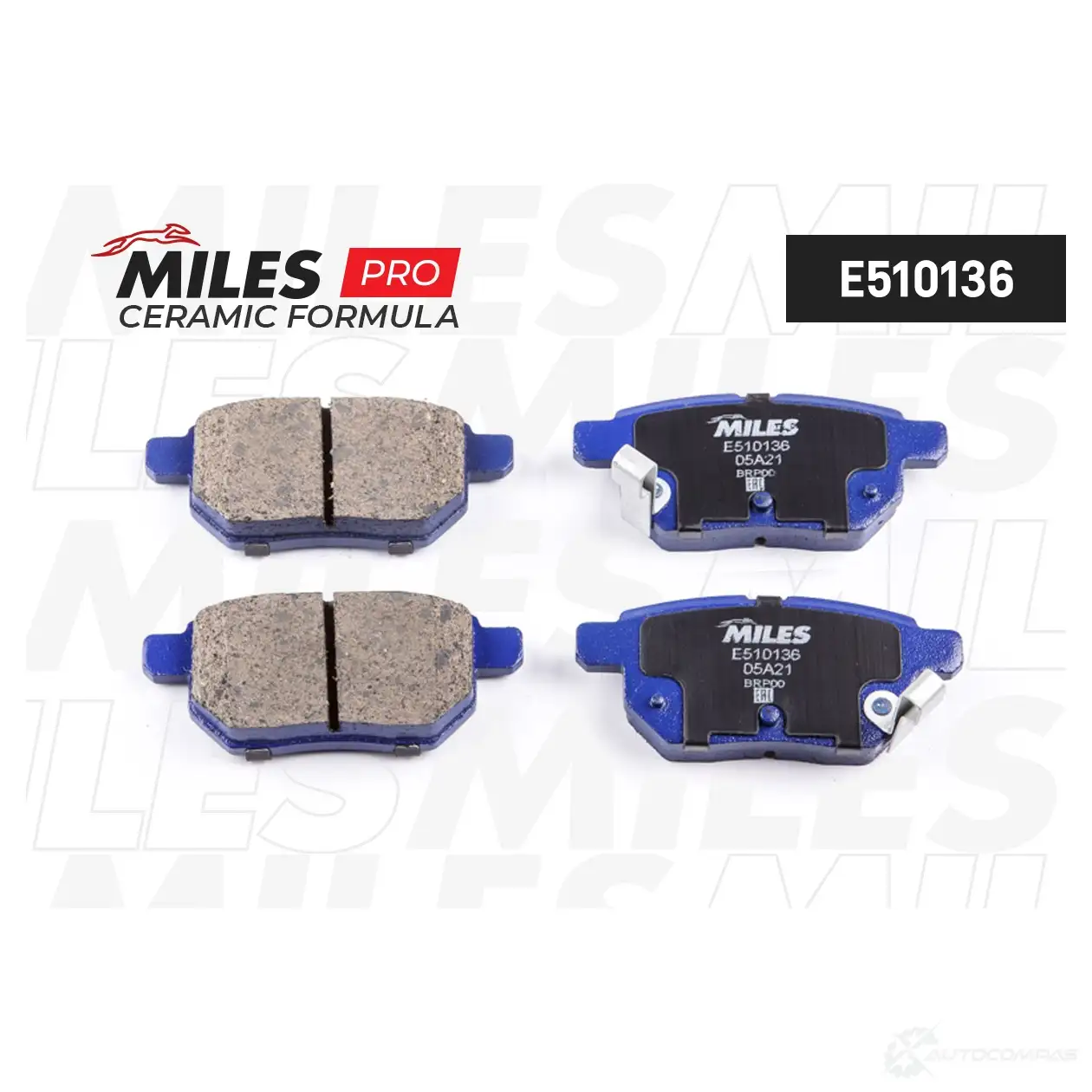 Тормозные колодки дисковые, комплект MILES E510136 GQL3R7 T 1436968084 - Изображение 1