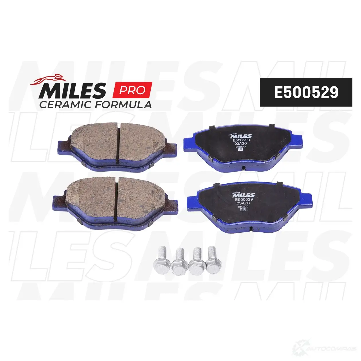 Тормозные колодки дисковые, комплект MILES 52M9 7M E500529 1436968041 - Изображение 1