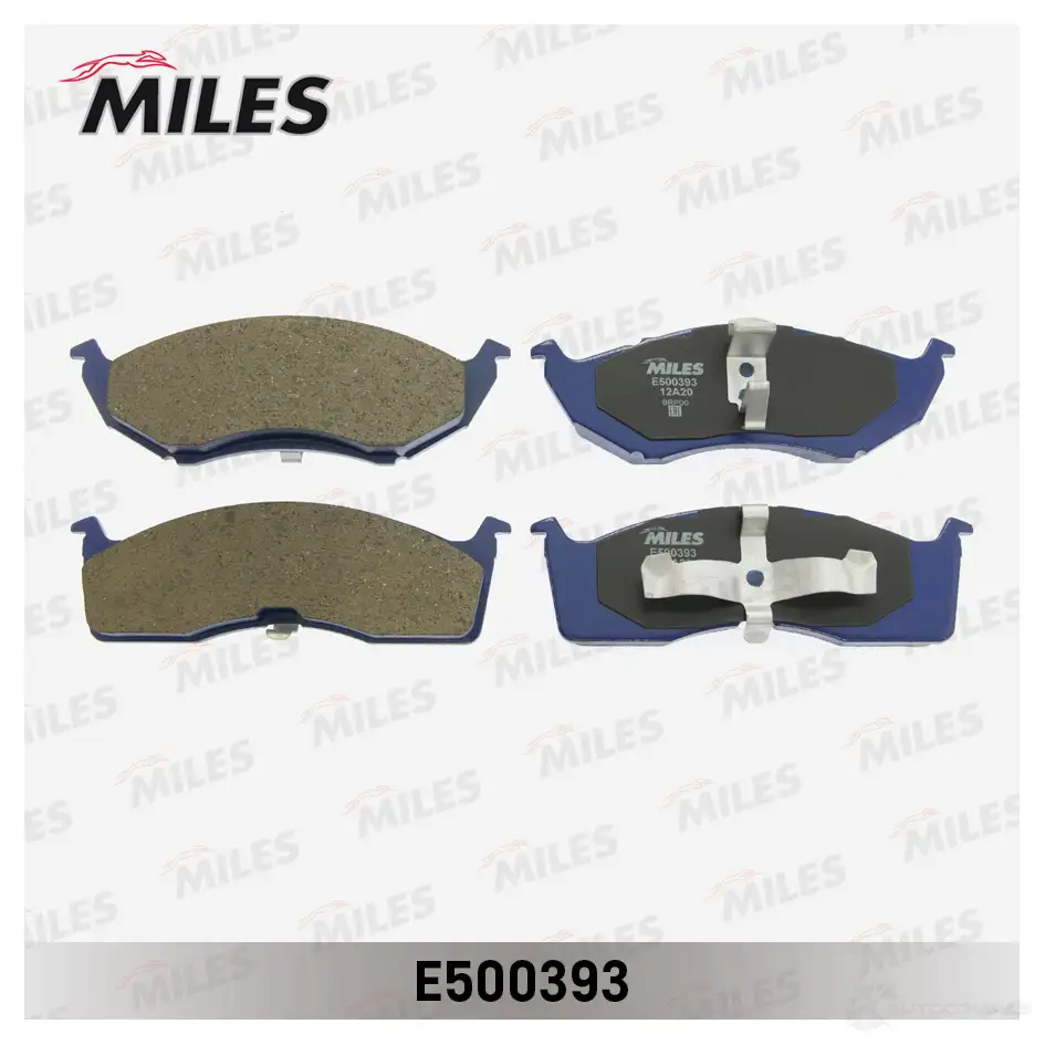 Тормозные колодки дисковые, комплект MILES O 4KUN E500393 1436967975 - Изображение 1
