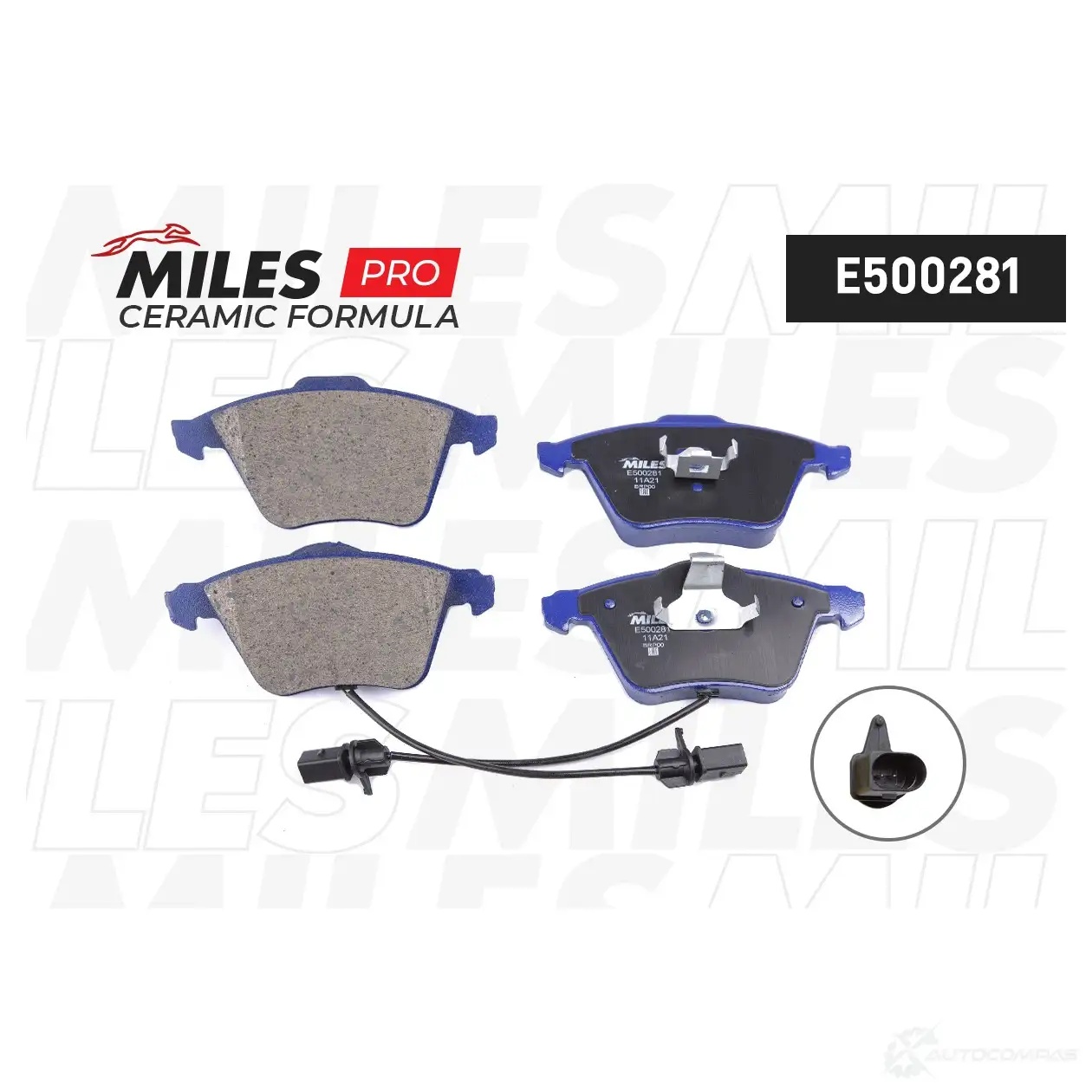 Тормозные колодки дисковые, комплект MILES 1436967919 Y 8SFA E500281 - Изображение 1