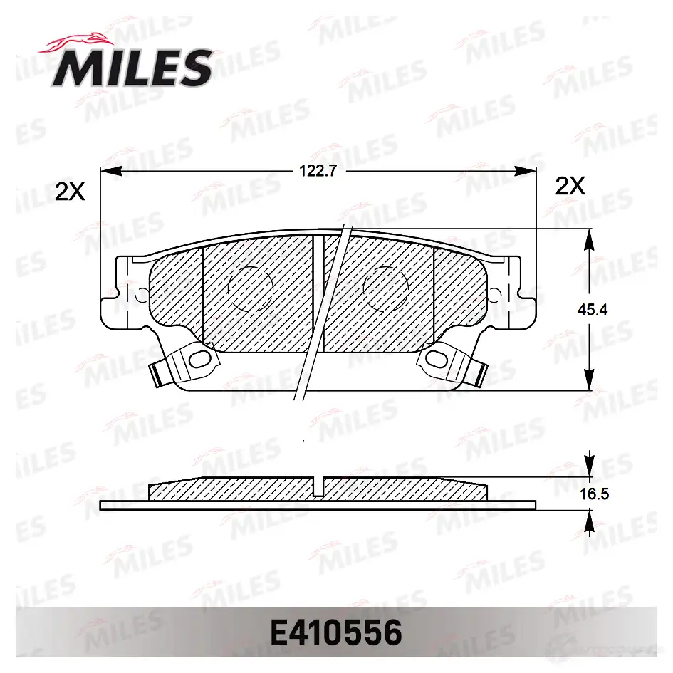 Тормозные колодки дисковые, комплект MILES N AD9B E410556 1436967762 изображение 1