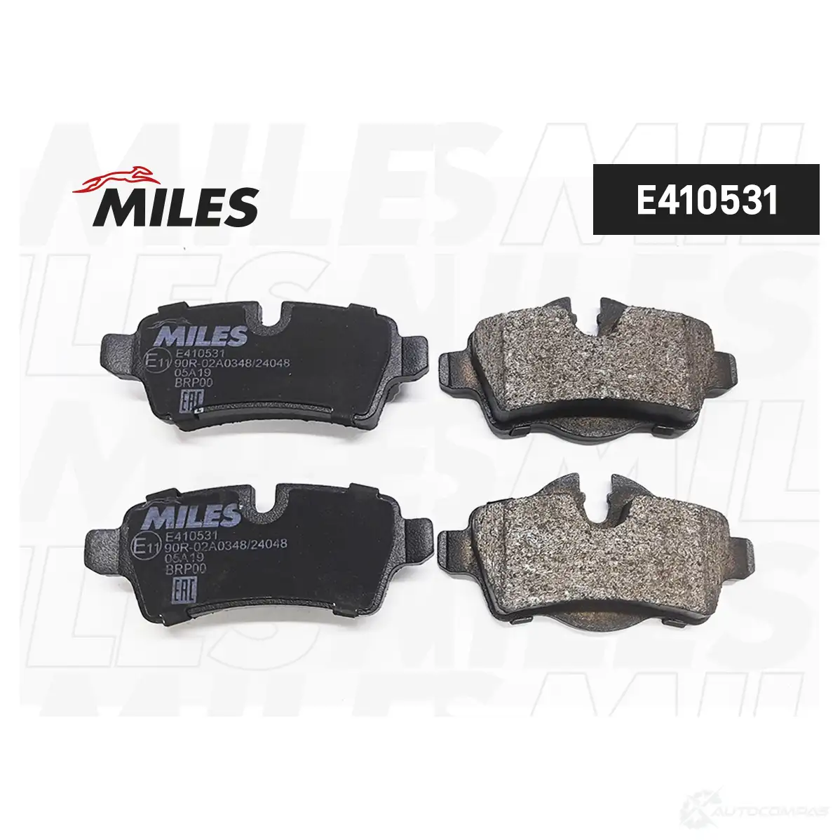 Тормозные колодки дисковые, комплект MILES X4RG 7JO 1436967757 E410531 - Изображение 1