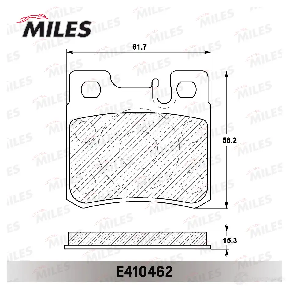 Тормозные колодки дисковые, комплект MILES 9Y4 2M E410462 1420604958 - Изображение 1