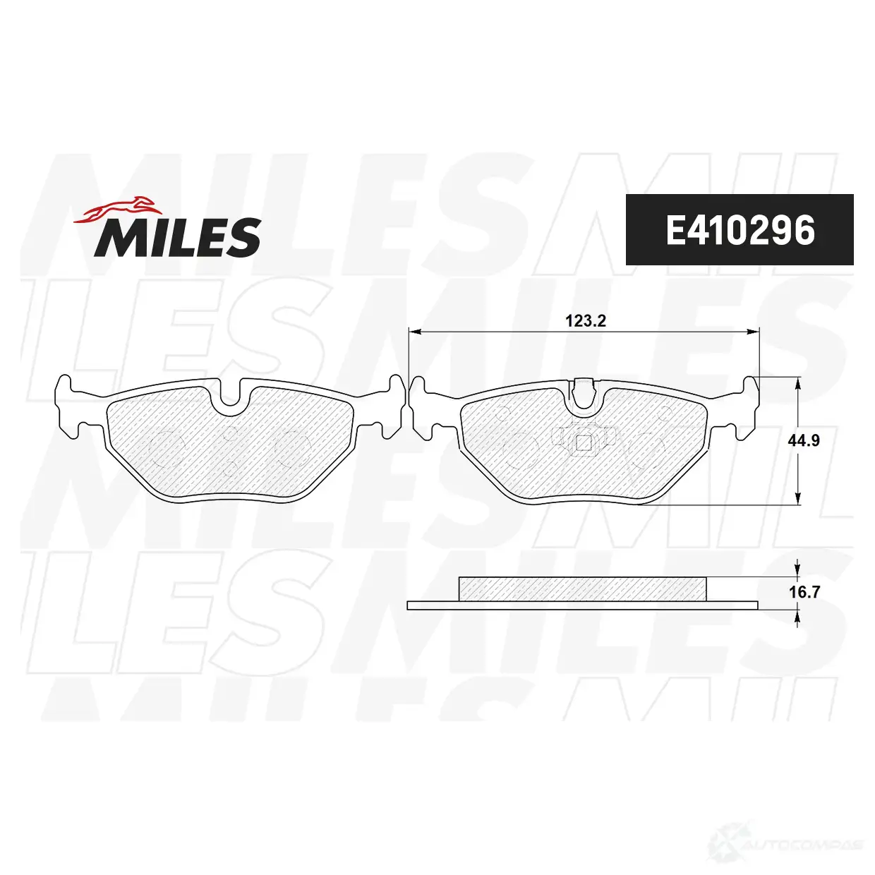 Тормозные колодки дисковые, комплект MILES E410296 IXYB7 6 1420603485 изображение 1