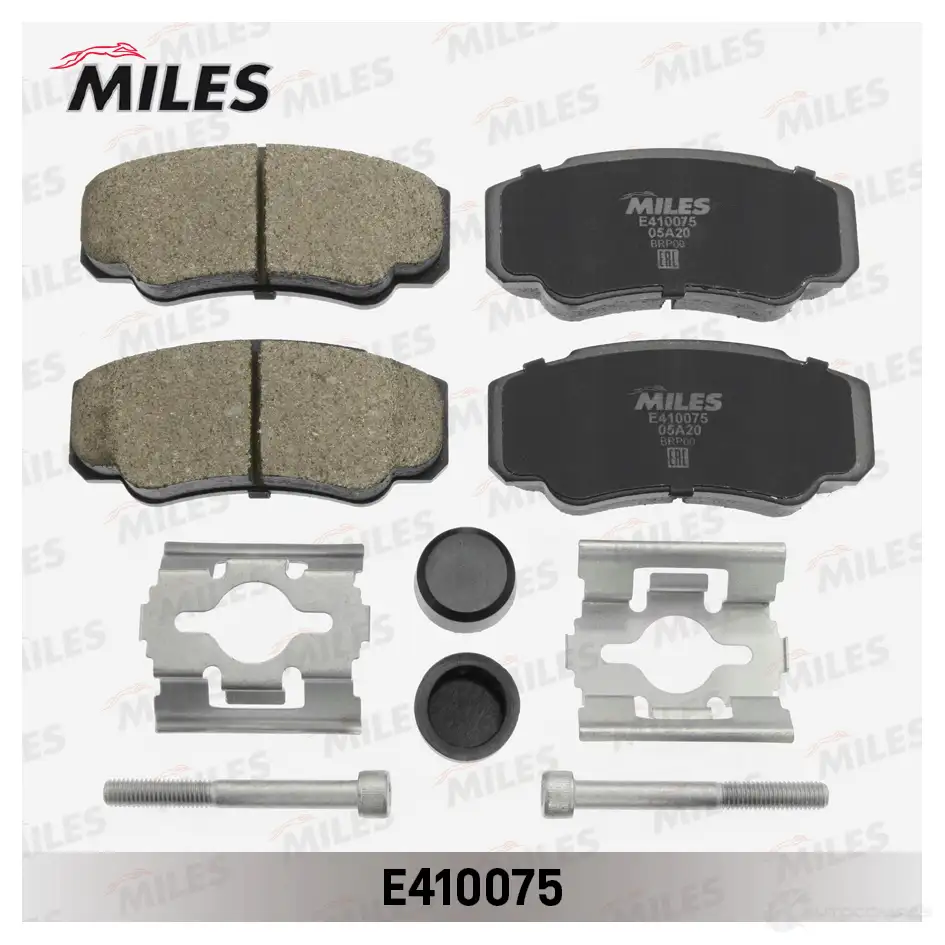 Тормозные колодки дисковые, комплект MILES E410075 1420603528 KRQ S7 - Изображение 1