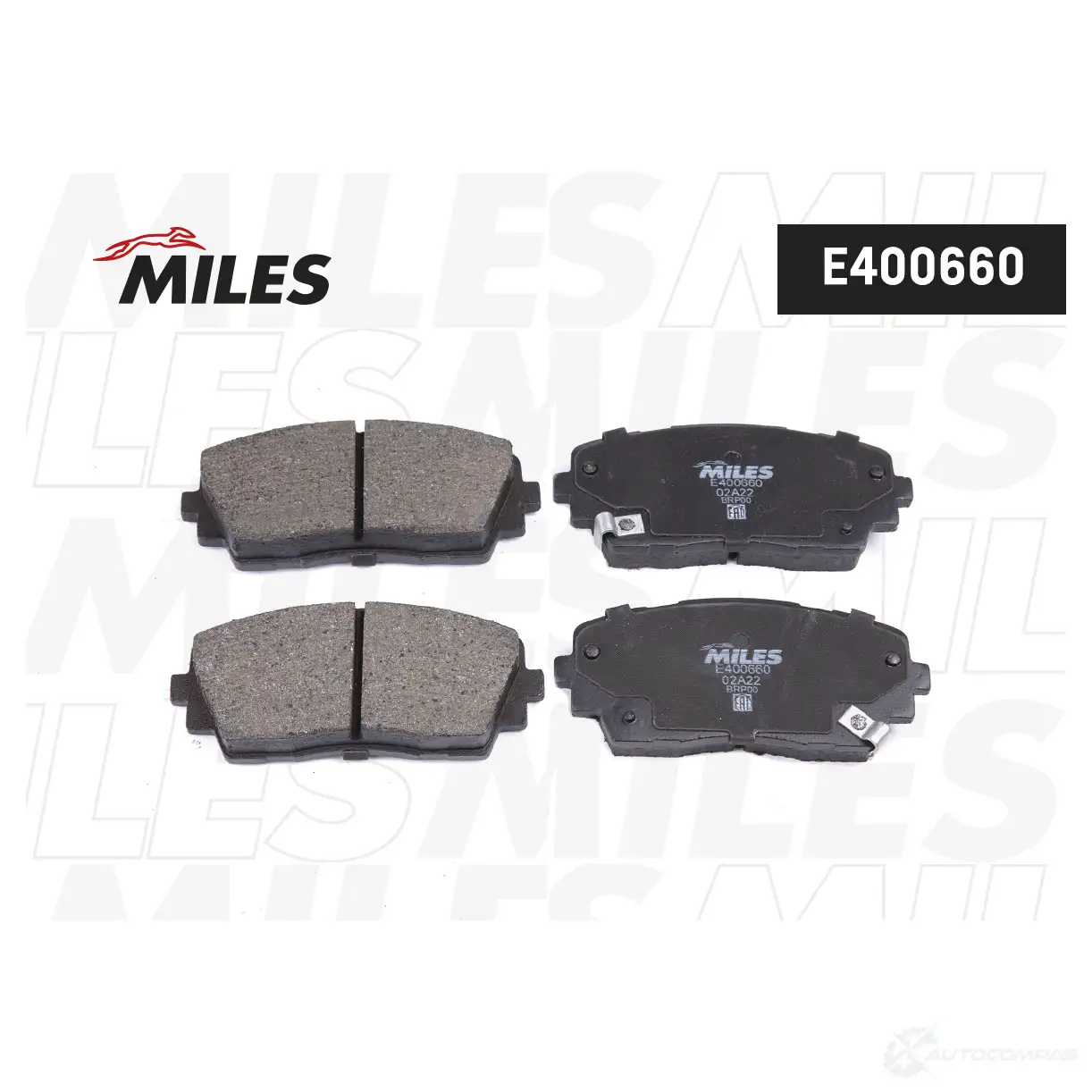 Тормозные колодки дисковые, комплект MILES F 24ZQMV E400660 1438140788 - Изображение 1