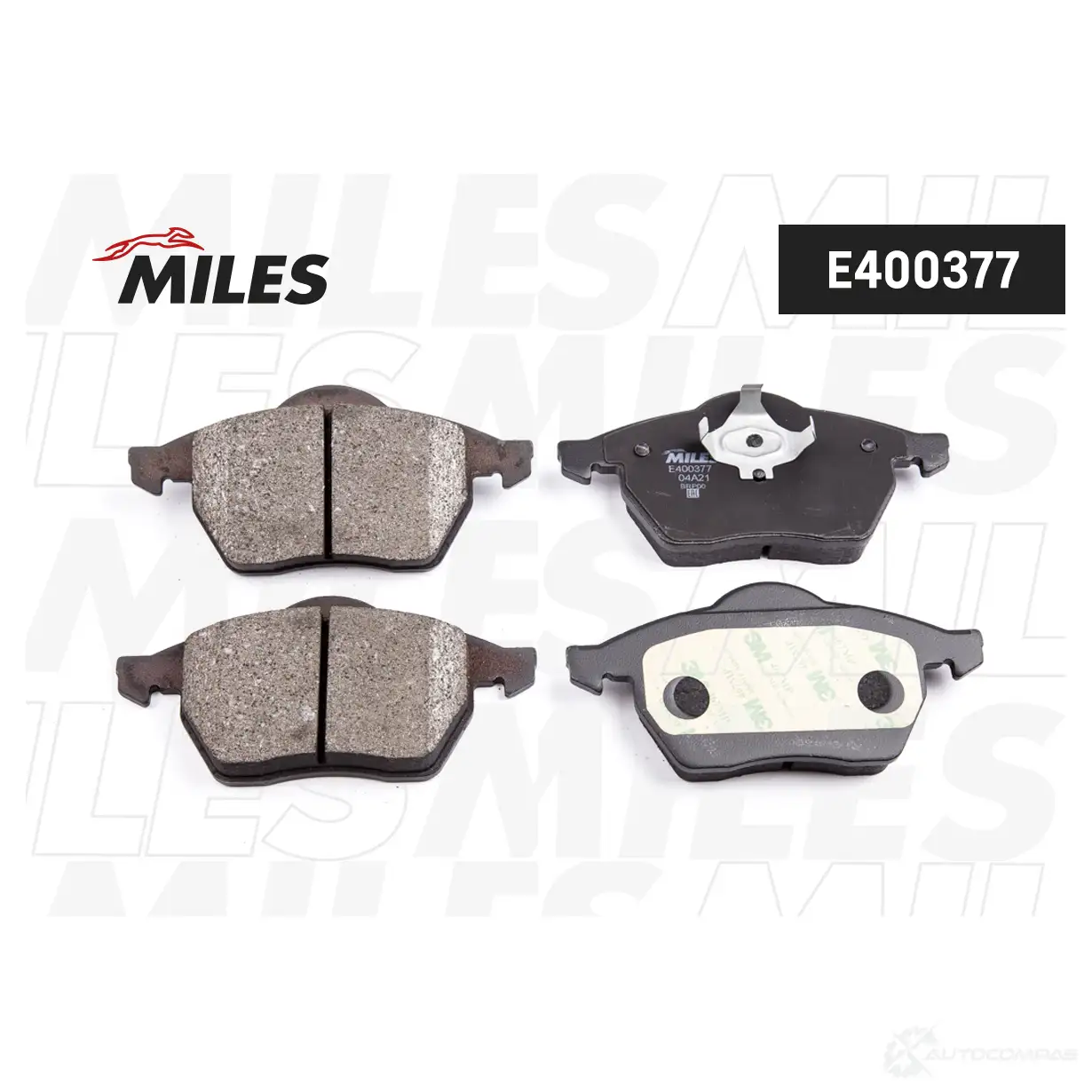 Тормозные колодки дисковые, комплект MILES 1420603461 E400377 NA2 XOX