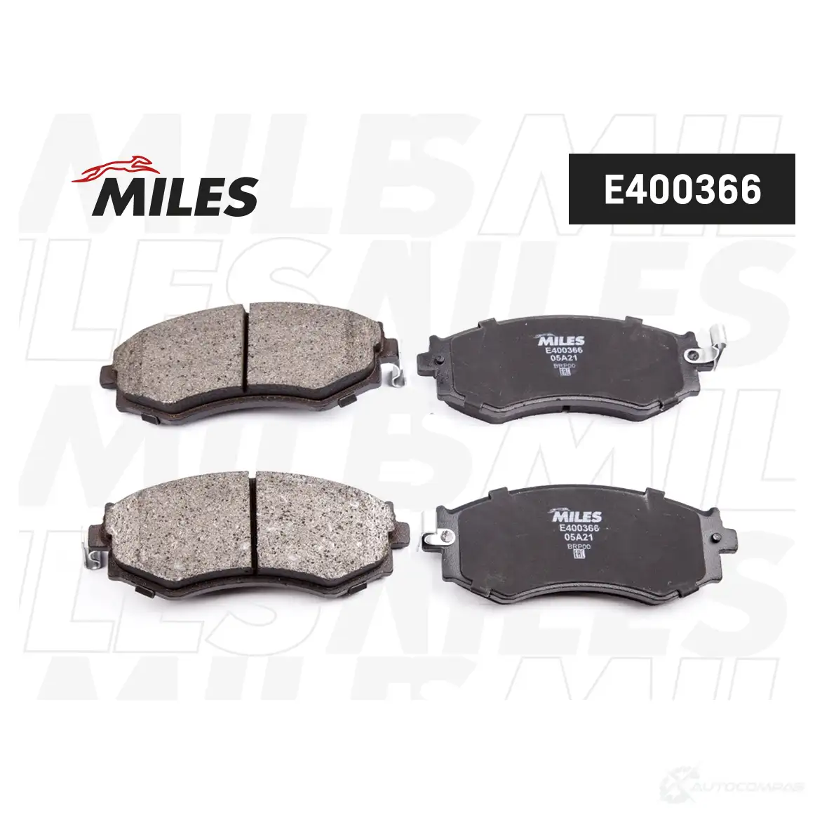 Тормозные колодки дисковые, комплект MILES E400366 1420604889 S 32V6F