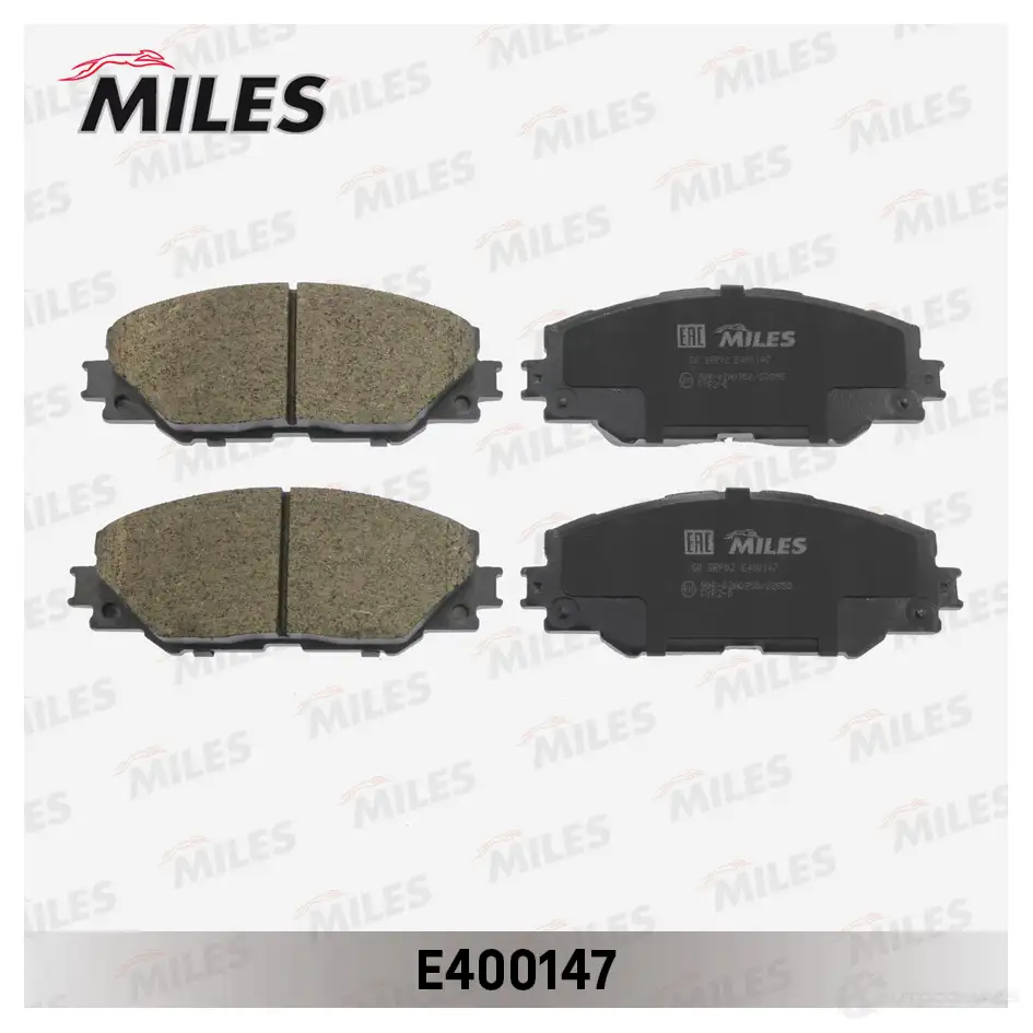 Тормозные колодки дисковые, комплект MILES E400147 T9M 94IM 1420605099 - Изображение 1