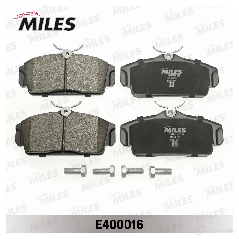 Тормозные колодки дисковые, комплект MILES 1420604986 4O8 UEE E400016 - Изображение 1